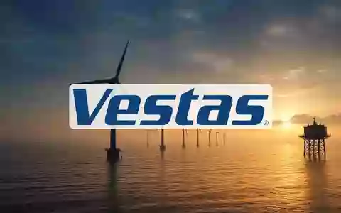 Moderne Windkraftanlagen in einer weiten Küstenlandschaft während des Sonnenuntergangs. - Foto: über boerse-global.de