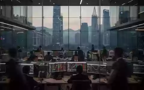 Ein modernes Büro in Chongqing während der Dämmerung mit Blick auf die Stadtlandschaft. - Foto: über boerse-global.de