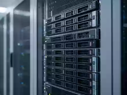Moderne Server-Infrastruktur in einem professionellen Rechenzentrum bei gedimmtem Licht. - Foto: über boerse-global.de