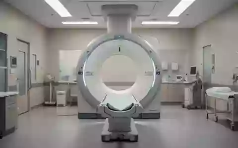 Ein moderner, leerer medizinischer Untersuchungsraum mit einem Computertomographen in einer Klinik. - Foto: über boerse-global.de
