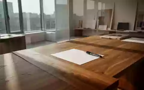 Ein minimalistischer, heller Arbeitsplatz in einem modernen Architektenbüro mit einem leeren Blatt Papier auf einem Holztisch. - Foto: über boerse-global.de