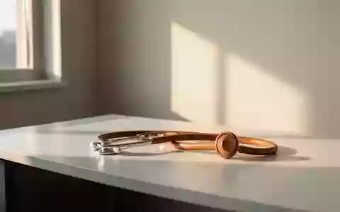 Ein minimalistischer Arztraum mit einem Stethoskop auf einem Schreibtisch bei natürlichem Tageslicht. - Foto: über boerse-global.de
