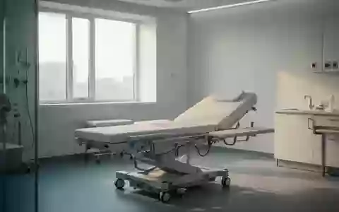 Ein leerer Untersuchungstisch in einem modernen, hellen Behandlungsraum einer Klinik. - Foto: über boerse-global.de