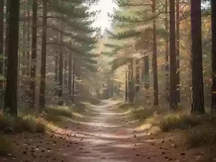 Ein sonnendurchfluteter Waldweg im Herbst, der zu regelmäßiger Bewegung im Freien einlädt. - Foto: über boerse-global.de