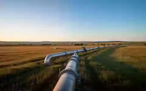 Eine neu verlegte Erdgaspipeline erstreckt sich durch eine ländliche Landschaft nahe Buzau. - Foto: über boerse-global.de
