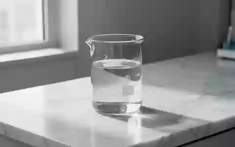 Ein leeres Glasgefäß auf einem hellen Labortisch in einer ruhigen, klinischen Umgebung. - Foto: über boerse-global.de