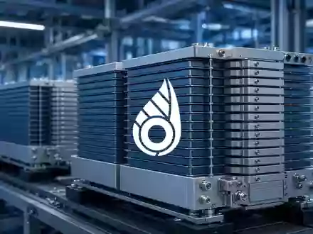 Moderne Wasserstoff-Brennstoffzellen in einer technologischen Industrieumgebung mit atmosphärischer Beleuchtung. - Foto: über boerse-global.de
