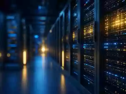 Abstrakte Darstellung von moderner Server-Infrastruktur und digitalem Wachstum in Blau- und Goldtönen. - Foto: über boerse-global.de