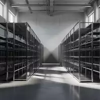 Ein minimalistischer, moderner Archivraum mit Metallregalen und poliertem Betonboden bei natürlichem Lichteinfall. - Foto: über boerse-global.de