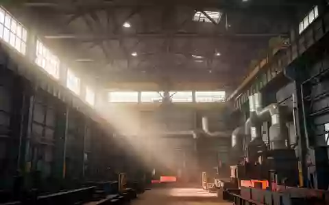 Innenansicht einer modernen Industriehalle mit hohen Stahldecken und einfallendem Licht, das Staubpartikel in der Luft sichtbar macht. - Foto: über boerse-global.de