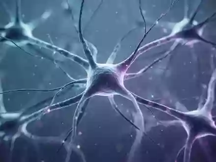 Abstrakte mikroskopische Aufnahme eines neuronalen Netzwerks mit leuchtenden Synapsen in einem Labor. - Foto: über boerse-global.de