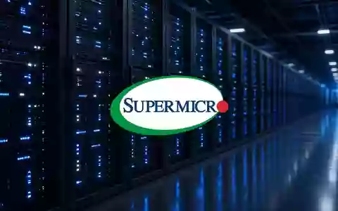 Abstrakte Darstellung moderner Serverinfrastruktur in einem hochmodernen Rechenzentrum mit kühler Beleuchtung. - Foto: über boerse-global.de