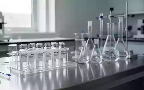 Laborausstattung mit GlasgefĂ€Ăen und LaborgerĂ€ten in einer sterilen Forschungsumgebung. - Foto: ĂŒber boerse-global.de