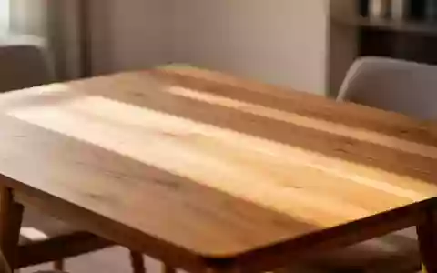 Ein leerer, minimalistischer Holztisch in hellem, natürlichem Licht, der eine ruhige und bewusste Essumgebung symbolisiert. - Foto: über boerse-global.de