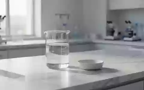 Ein heller, steriler Labortisch mit einem Glasbecher und einer kleinen Schale in einem modernen medizinischen Umfeld. - Foto: über boerse-global.de