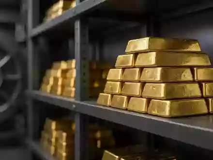 Ordentlich gestapelte Goldbarren in einem professionellen Tresorraum. - Foto: über boerse-global.de