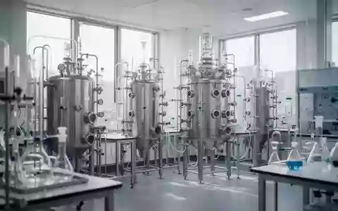 Moderne Laborausstattung in einem biotechnologischen Unternehmen mit Bioreaktoren bei Tageslicht. - Foto: über boerse-global.de