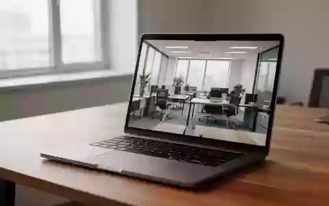 Ein moderner, heller Büroarbeitsplatz mit einem Laptop auf einem Schreibtisch vor einem Fenster. - Foto: über boerse-global.de