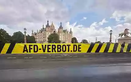 Demo für AfD-Verbot vor dem Landtag von Mecklenburg-Vorpommern (Archiv) - Foto: via dts Nachrichtenagentur