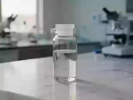 Ein medizinisches Probenröhrchen auf einer weißen Oberfläche in einem hellen, minimalistischen Labor. - Foto: über boerse-global.de
