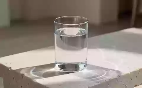Ein klares Glas Wasser auf einer hellen Steinoberfläche bei natürlichem Lichteinfall. - Foto: über boerse-global.de