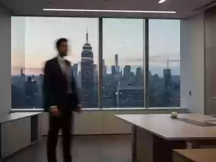 Ein professionelles Büro mit Blick auf eine Skyline bei Dämmerung, das eine seriöse Finanzatmosphäre vermittelt. - Foto: über boerse-global.de