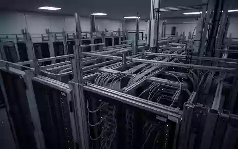 Modernes Rechenzentrum mit technischer Infrastruktur und Server-Racks in einer ruhigen, minimalistischen Umgebung. - Foto: über boerse-global.de