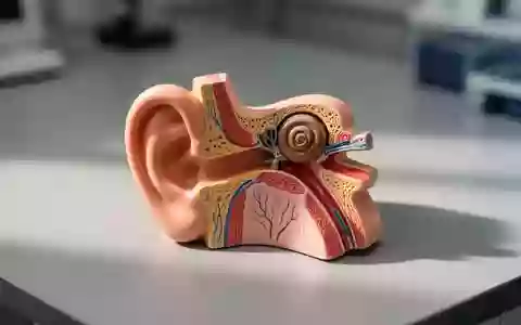 Anatomisches Modell des menschlichen Innenohrs auf einem sauberen Labortisch. - Foto: über boerse-global.de