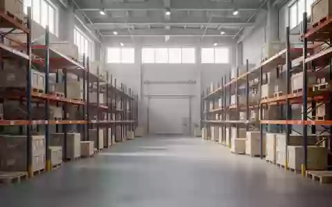 Ein modernes Logistiklager mit geordneten Regalsystemen in einer hellen, minimalistischen Industriehalle. - Foto: über boerse-global.de