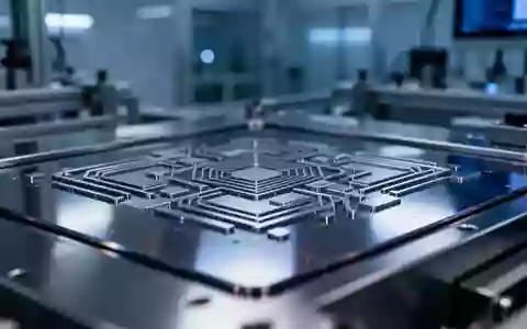 Nahaufnahme einer Silizium-Wafer-Struktur in einem modernen Labor bei blauem Licht. - Foto: über boerse-global.de