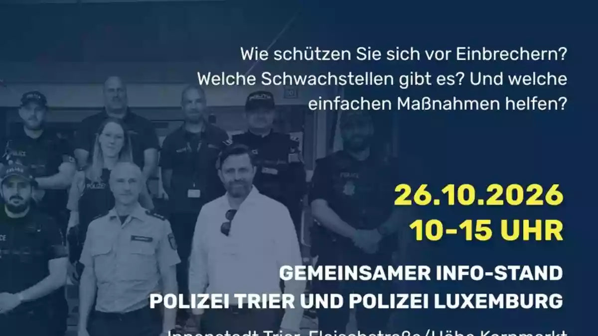 POL-PPTR: Tag des Einbruchschutzes: Infostand und Telefonaktion - Bild: presseportal.de