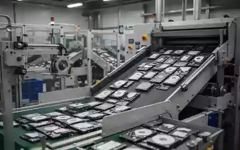 Industrielle Anlage zur Verarbeitung von Festplattenkomponenten in einer modernen Recycling-Einrichtung. - Foto: über boerse-global.de
