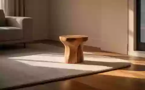 Ein minimalistisch eingerichteter Wohnbereich mit einem Holztisch in warmem, natürlichem Licht, der eine ruhige und entspannte Atmosphäre vermittelt. - Foto: über boerse-global.de