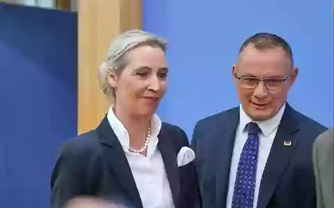 Tino Chrupalla und Alice Weidel (Archiv) - Foto: via dts Nachrichtenagentur