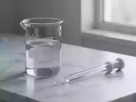 Ein steriler Labortisch mit Glasgefäßen und einer Pipette in hellem, natürlichem Tageslicht. - Foto: über boerse-global.de