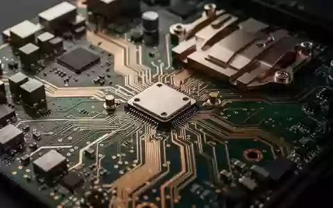 Nahaufnahme einer hochmodernen Hauptplatine mit komplexen Leiterbahnen und elektronischen Komponenten in einem PC-Gehäuse. - Foto: über boerse-global.de