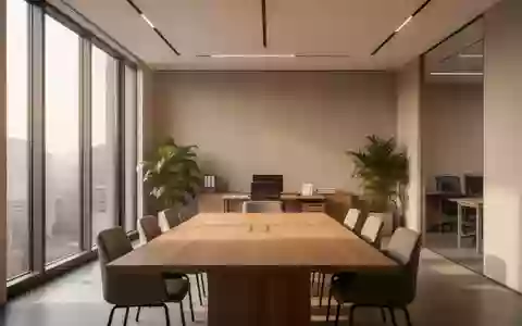 Ein minimalistischer, heller Konferenzraum mit Tageslicht und Pflanzen, der eine ruhige und professionelle Arbeitsumgebung darstellt. - Foto: über boerse-global.de