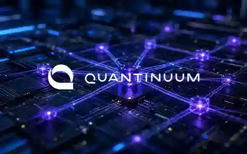 Abstrakte Darstellung von Quantencomputing-Technologie mit leuchtenden Lichtknoten in einem modernen Labor. - Foto: über boerse-global.de
