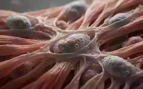 Mikroskopische Aufnahme von Muskelgewebe und zellulären Strukturen in einer klinischen Laborumgebung. - Foto: über boerse-global.de