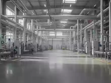 Industrielle Produktionshalle mit moderner Infrastruktur und klaren architektonischen Linien ohne sichtbare Personen. - Foto: über boerse-global.de