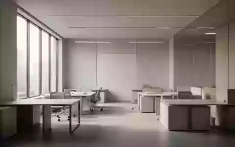 Ein minimalistisches, modernes Bürointerieur in neutralen Tönen mit natürlichem Lichteinfall ohne Personen. - Foto: über boerse-global.de