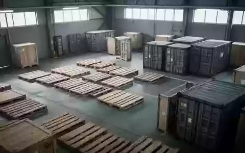 Leere Holzpaletten und Transportkisten in einer sterilen Lagerhalle einer Zollkontrollstelle. - Foto: über boerse-global.de
