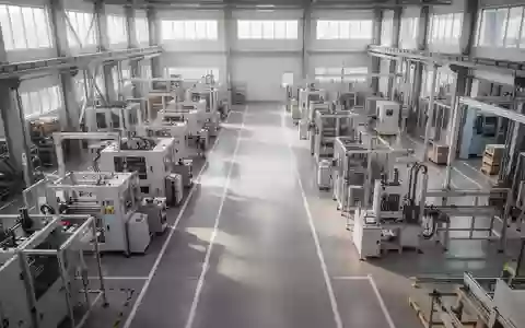 Ein ordentlich strukturierter Industriebereich mit klaren Laufwegen und massiven Maschinen in einer hellen Werkshalle. - Foto: über boerse-global.de