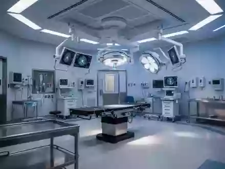 Ein steriler, hochmoderner Herzkatheter-Operationssaal mit medizinischer Spezialausrüstung in einer Klinik. - Foto: über boerse-global.de