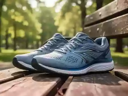 Ein Paar Sportschuhe auf einer Parkbank als Symbol für Bewegung und einen gesunden Lebensstil. - Foto: über boerse-global.de