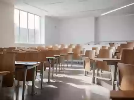 Ein moderner, leerer Hörsaal mit hölzernen Sitzreihen und hellem Tageslicht in einer Universität. - Foto: über boerse-global.de