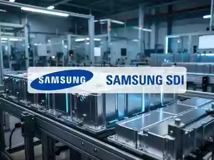 Moderne industrielle Batteriezellenfertigung in einer hochtechnologischen Anlage mit kühler, atmosphärischer Beleuchtung. - Foto: über boerse-global.de