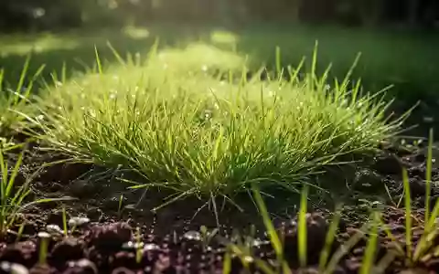 Ein sonnendurchfluteter Grasfleck in einem Garten, der die Bedeutung von natürlichem Sonnenlicht für die Gesundheit verdeutlicht. - Foto: über boerse-global.de