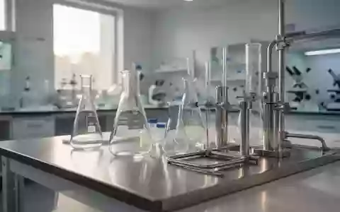 Ein steriler, modern eingerichteter medizinischer Laborraum mit glänzenden Oberflächen und Glasgeräten in natürlichem Licht. - Foto: über boerse-global.de