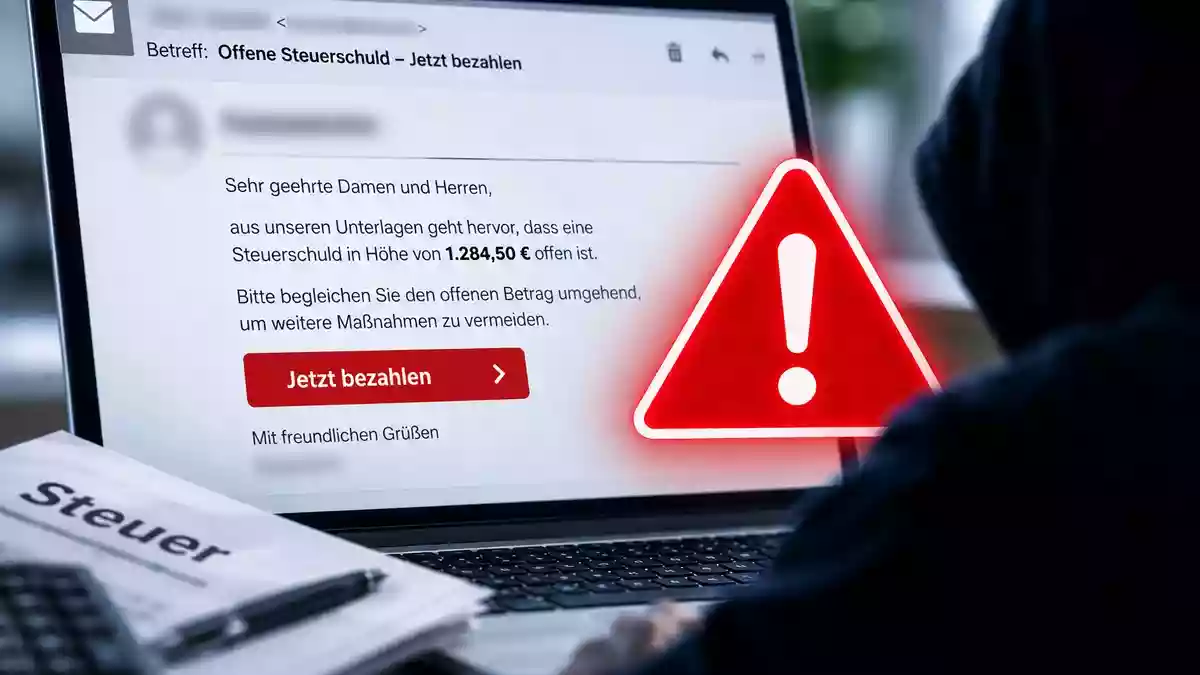 LKA-NRW: LKA NRW warnt vor Betrugsversuchen im Namen des Bundeszentralamtes für Steuern - Polizei ermittelt zu mehr als 570 gefälschten Zahlungsaufforderungen per E-Mail - Bild: presseportal.de